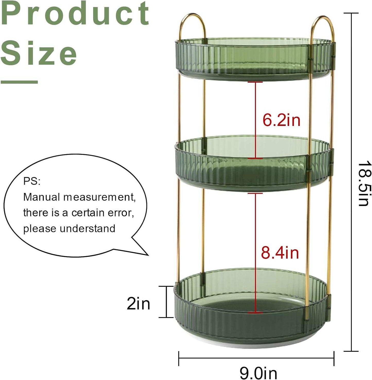 360° rotating makeup storage rack, bathroom makeup rotating stand (3 l Elevate your vanity with this luxurious 360° rotating makeup organizer. Its smooth spinning feature allows for maximum storage while maintaining an elegant look. indoorTOPDEALTOPDEALmakeup storage rack360° rotating makeup storage rack, bathroom makeup rotating stand (3 l