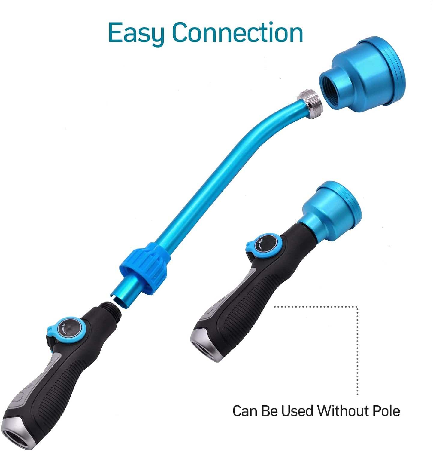 Watering Wand 19 Inch Detachable Sprayer Wand 1000 Holes Garden Hose Wand