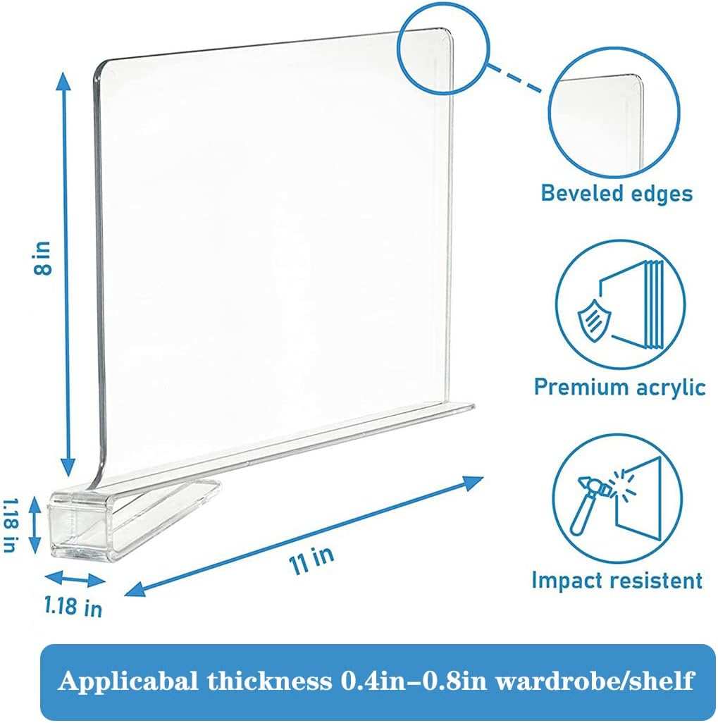 Transparent acrylic partition (6 Pack)