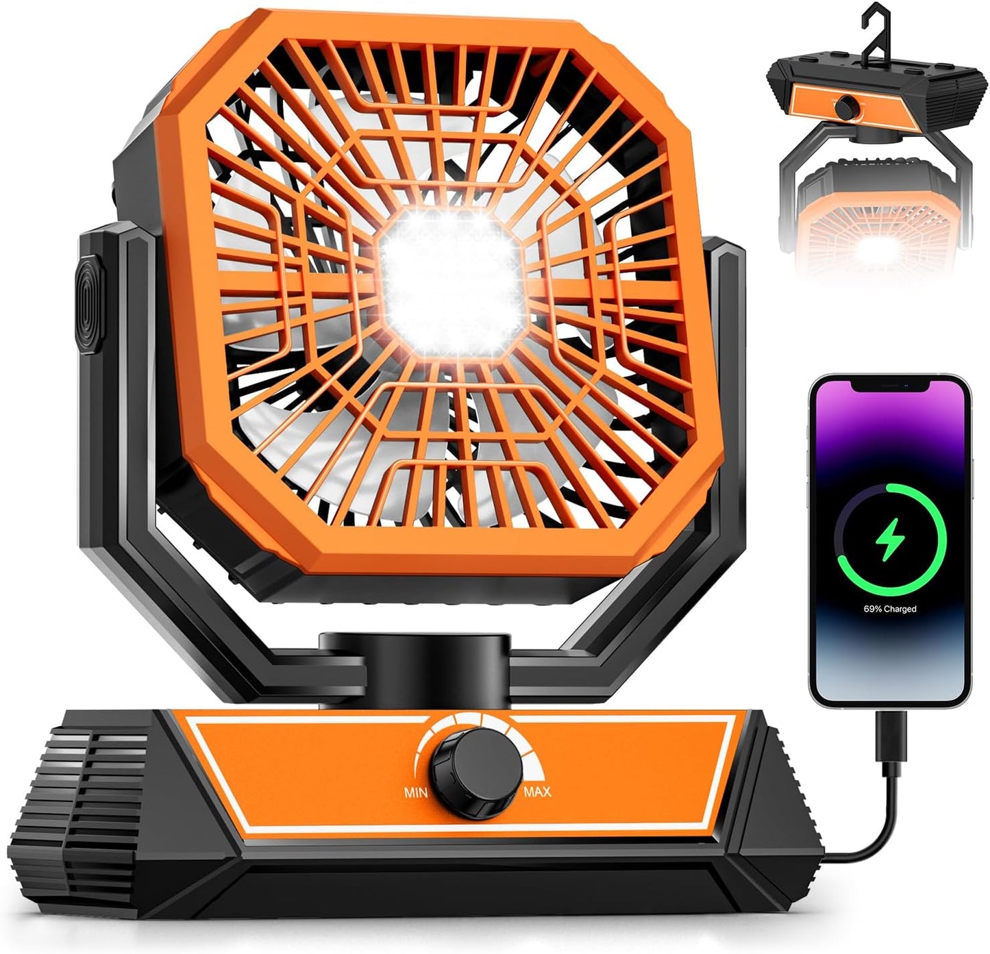 Portable Camping Fan with 20000mAh Rechargeable Battery