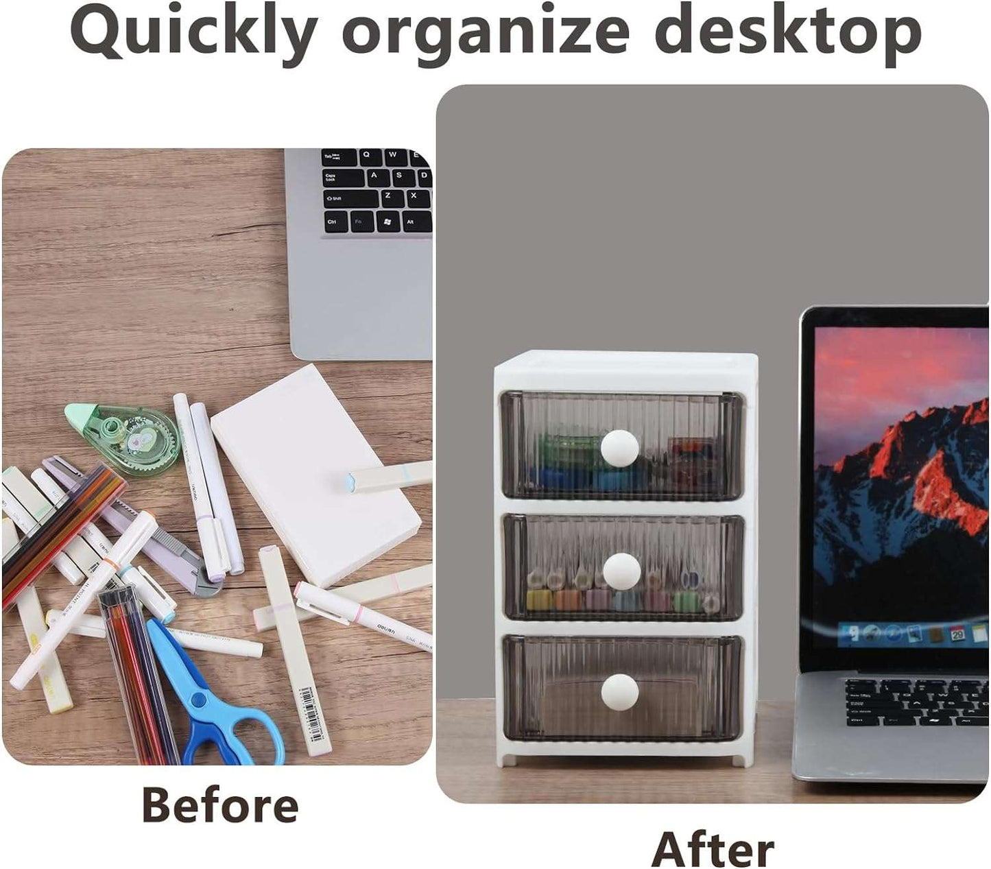 Desktop storage cabinet