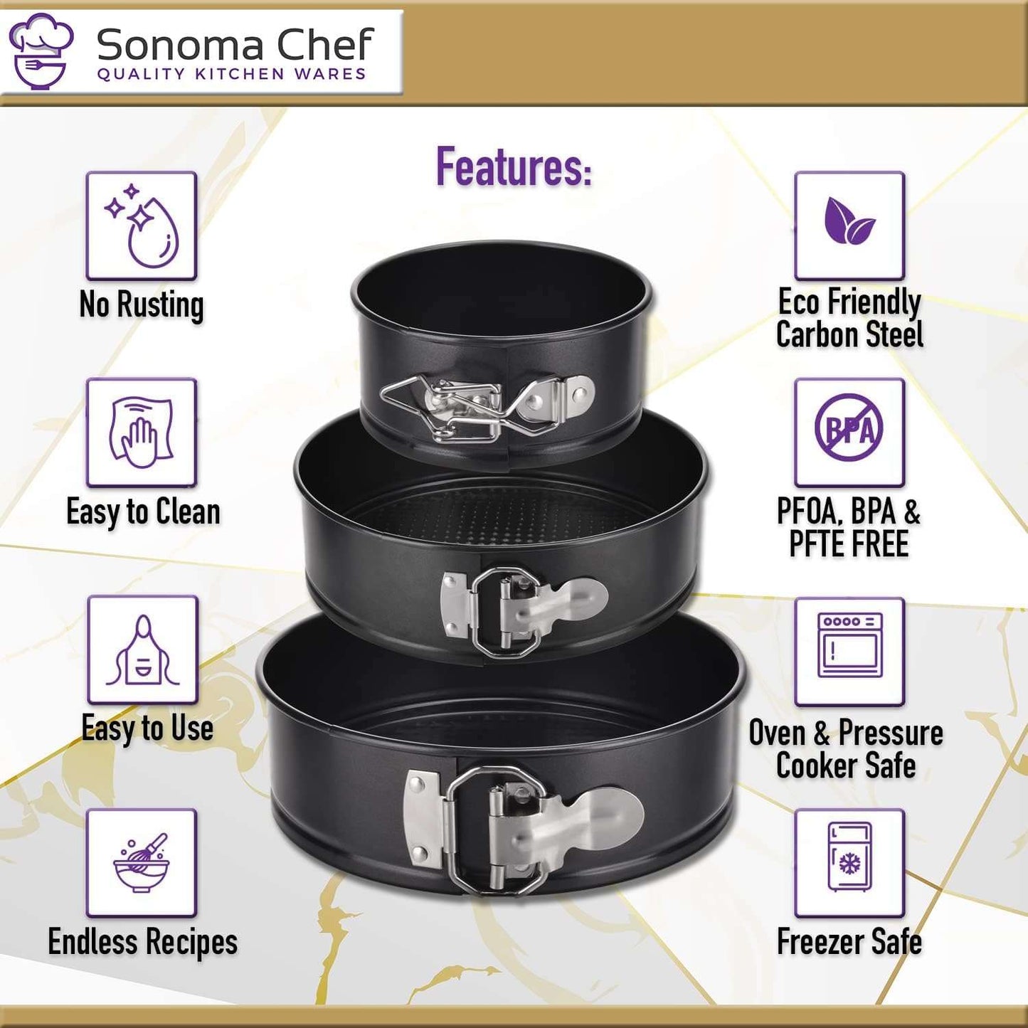 Cake Pan Sets for Baking + Cake Decorating Kit (4, 7, 9 Inch) Stop wasting time scrubbing pans and start baking with confidence with this heavy-duty Springform Set! Crafted with stainless steel and a double layer of nonstick indoorTOPDEALTOPDEALCake Pan Sets for Baking + Cake Decorating KitCake Pan Sets for Baking + Cake Decorating Kit (4, 7, 9 Inch)