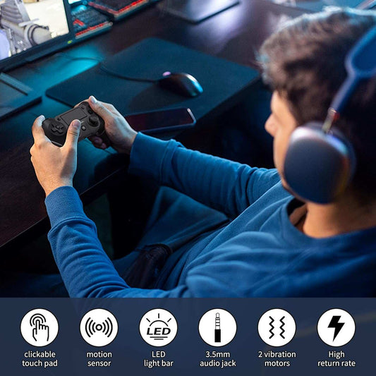 Ubsvaky Wireless Controller for PS4, Wired P-4 Pro Controller with Paddles, Black P-4 Controller Accessories, P-4 Accessories Perfect Adaptive Full Version 4/4