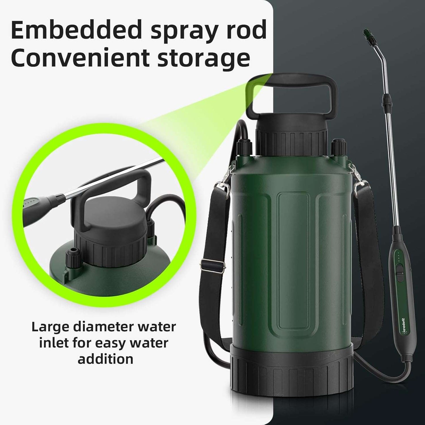 6L Electric Sprayer Garden Spray with USB Charging Handle Capacity Adjustable Nozzle