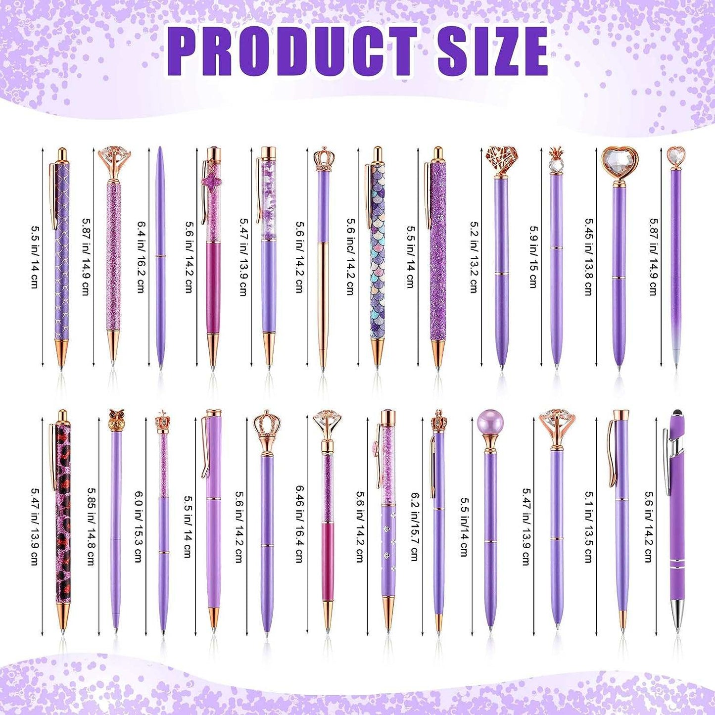 Ballpoint Pens 24 Pcs (Purple and Blue)24 Pcs Fancy Ballpoint Pens for Women Journaling Glitter Bling Crystal Diamond Ballpoint Pens Set Retractable Cute Pens Crystal Heart Crown Pens Gifts for Office SchindoorTOPDEALTOPDEALBallpoint Pens 24 Pcs (Purple