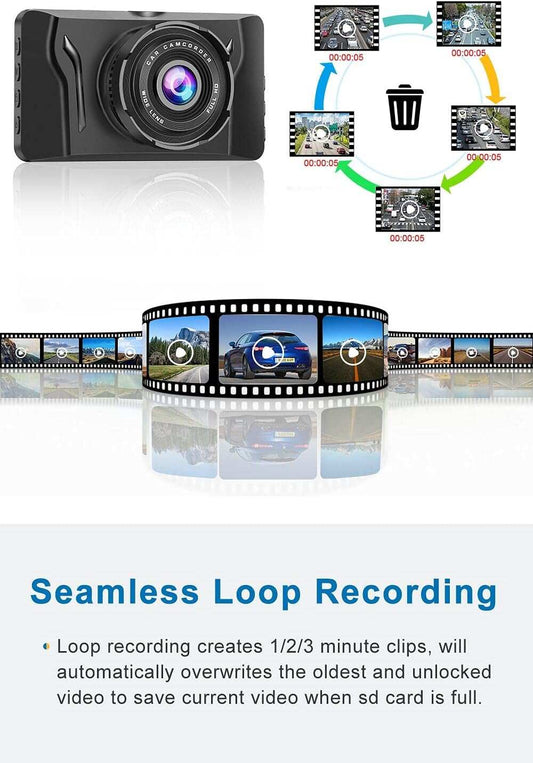 Dash Cam for Cars 1080P HD Car Dash Camera
