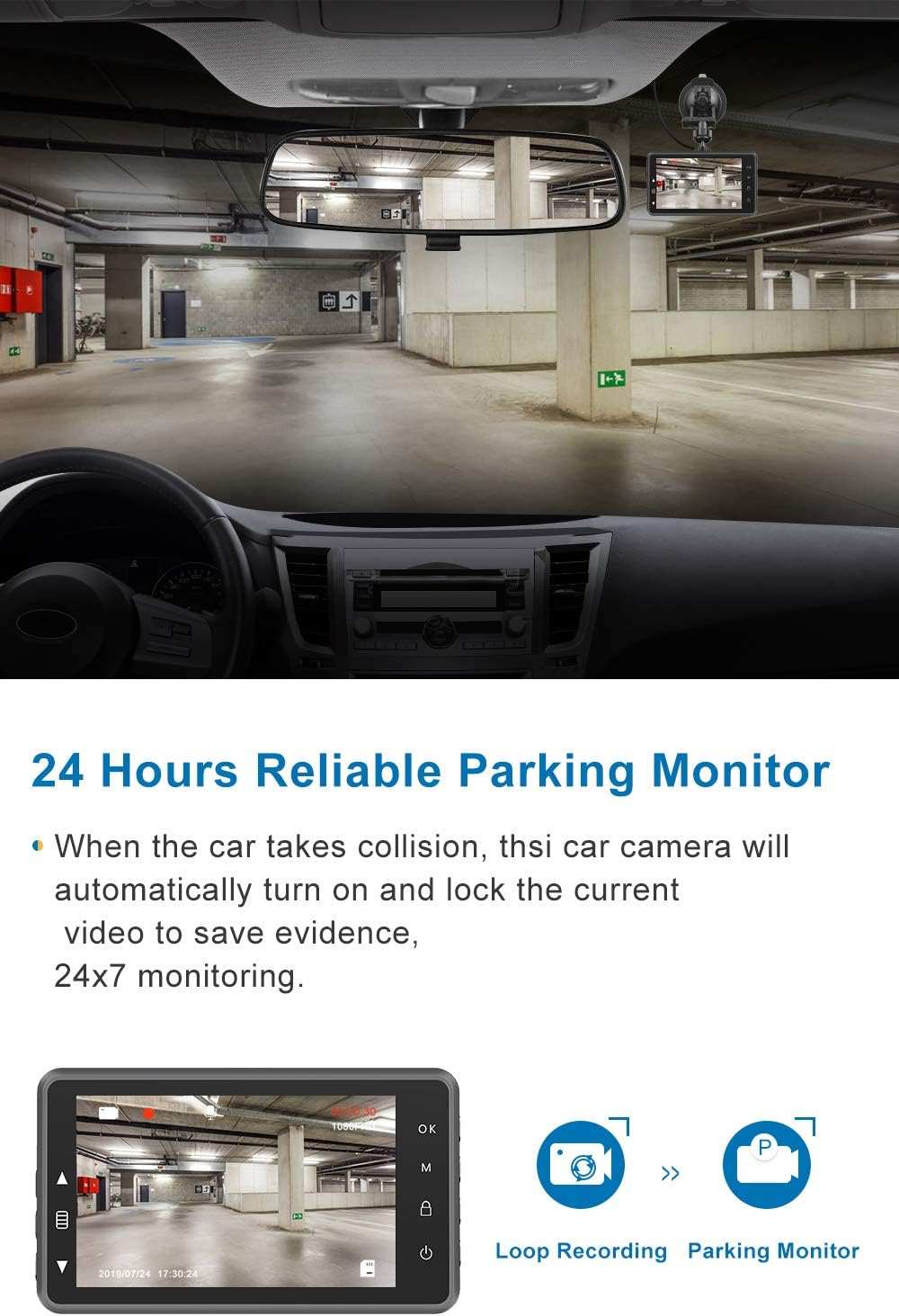 Dash Cam for Cars 1080P HD Car Dash Camera