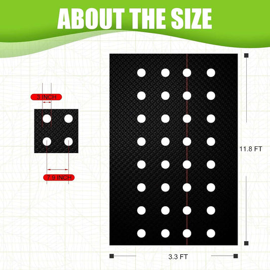 5 Pack Weed Barrier Landscape Fabric with 3'' Planting Holes 3.3 ft x Reliable Material: The heavy-duty landscape fabric is made of polyethylene material, sturdy and safe, reliable and reusable, UV protection and corrosion resistant,outdoorTOPDEALTOPDEAL8 ft Garden Weed Barrier Fabric Heavy Duty Weed Barrier Landscape Fabric