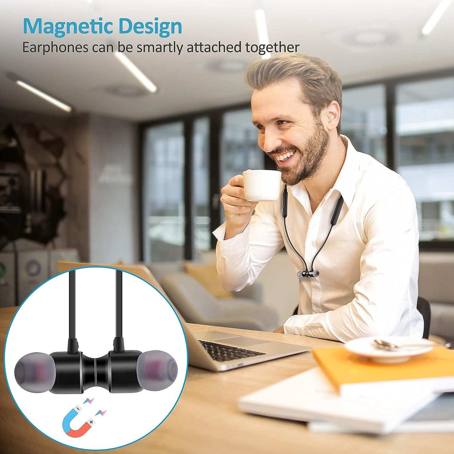 Bluetooth Headphones v5.1Listen up and enjoy your favorite tunes - wirelessly! These Bluetooth Headphones v5.1 have got you covered with their magnetic neckband earbuds, HD sound, stereo basindoorTOPDEALTOPDEALBluetooth Headphones v5
