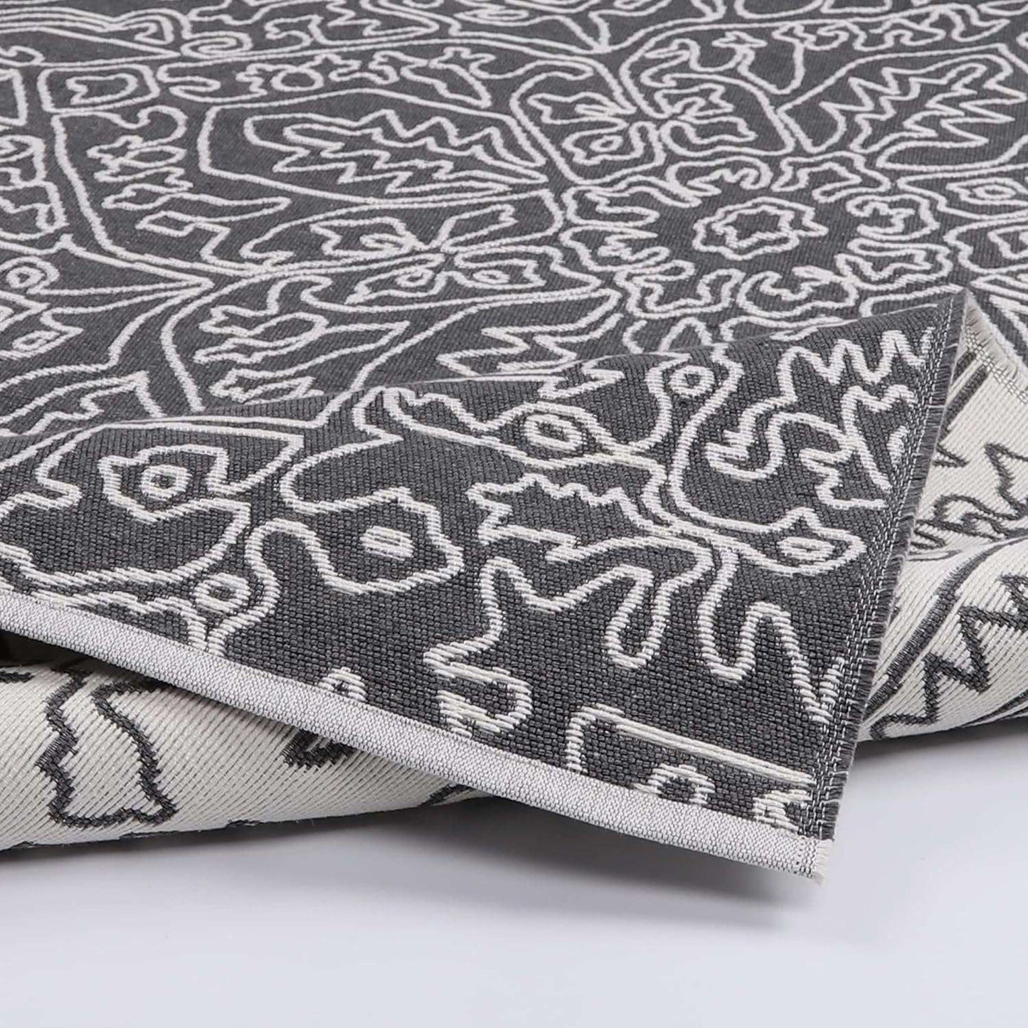 Boho Decor Area Rug - 3'x5' Machine Washable Grey Rug Woven Double Sid Add a vibrant touch to your living space with this unique boho decor rug. Boasting a vivid grey and beige design, this 3'x5' lightweight rug is made from double-siindoorTOPDEALTOPDEALEntry Throw Carpet Boho Decor Area Rug - 3'x5' Machine Washable Grey Rug Woven Double Sid
