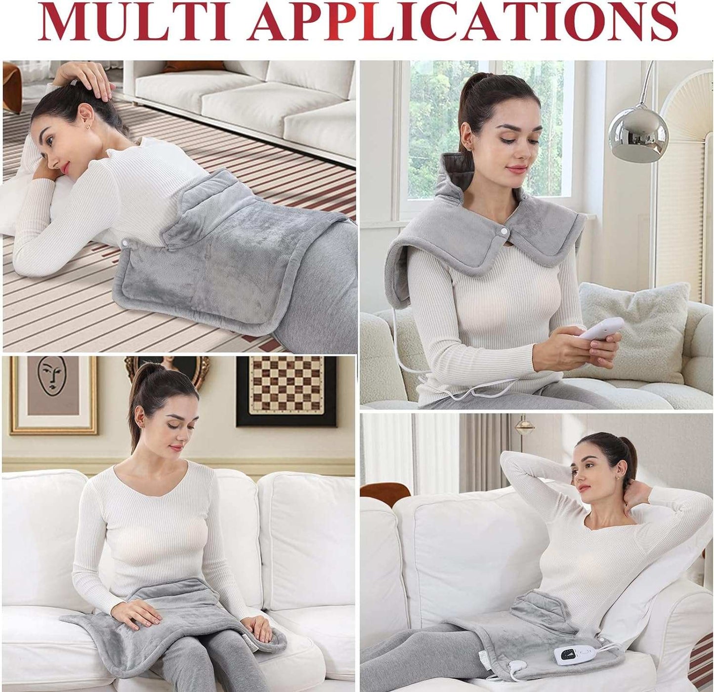 Heating Pad for Neck and Shoulder - Large Electric Heated Neck Shoulder