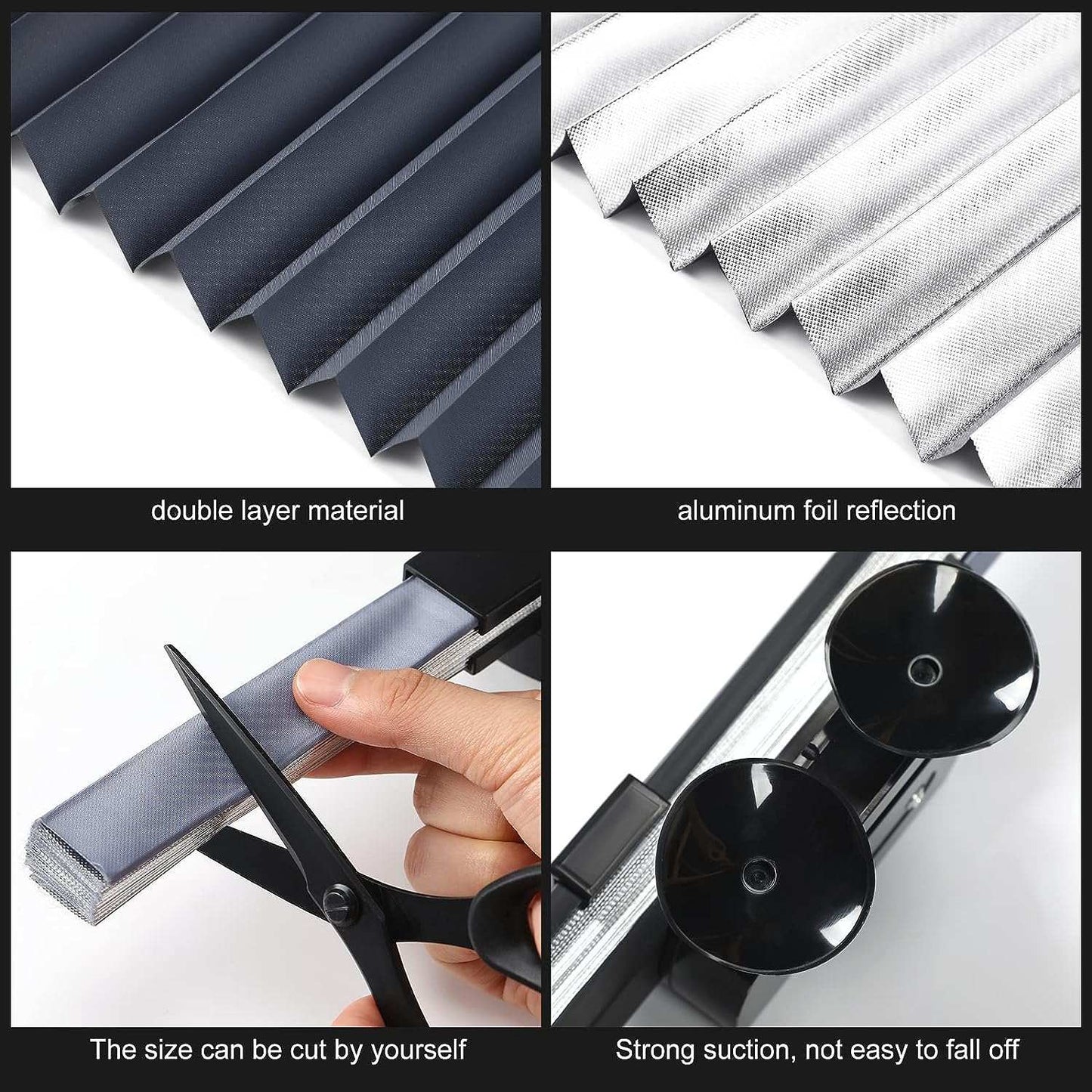 6 Pcs 63 x 25.6'' Retractable Windshield Sun Shade LargeFeatures:The car sun visor is easy to store, can be stored in your trunk when not in use, suitable for travel, camping, trip, driving and more, bringing much convenioutdoorTOPDEALTOPDEAL6'' Retractable Windshield Sun Shade Large