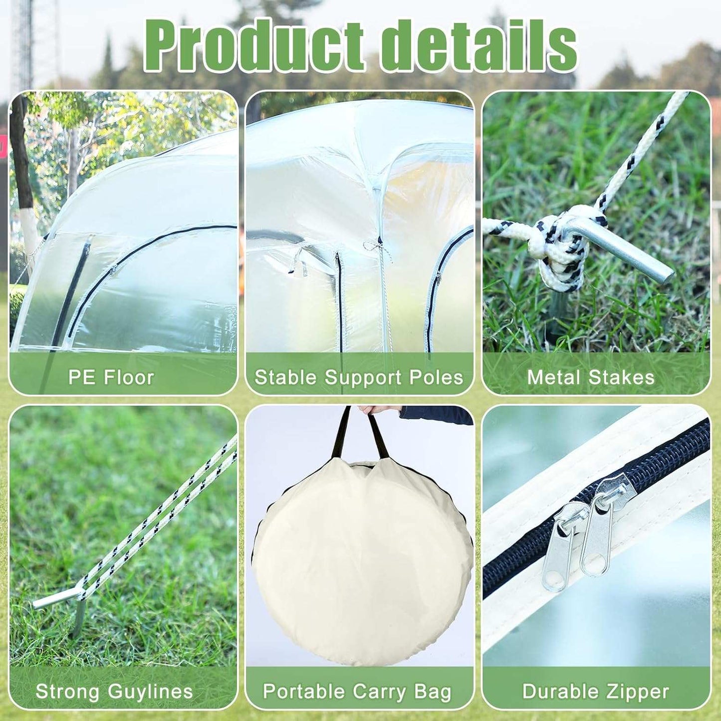 Clear bubble tent 1-6 Persons, Outdoor , 72"x72"x65"H
