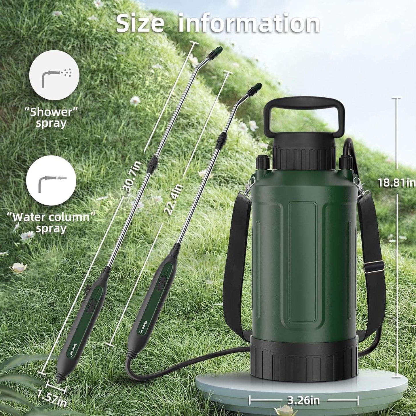 6L Electric Sprayer Garden Spray with USB Charging Handle Capacity Adjustable Nozzle