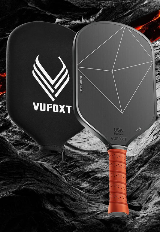 Pickleball Paddle, USAPA Approved T700 Raw Carbon Fiber Surface (CFS) High Spin 16MM PP Honeycomb Core
