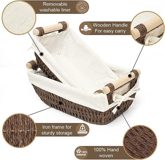 Brown Basket Decorative Woven Baskets, Pack of 2Bring natural beauty into your home with these two woven baskets. Crafted from natural fibers, the intricate detailing of these pieces evoke a luxury and sophisticatindoorTOPDEALTOPDEALBrown Basket Decorative Woven Baskets, Pack