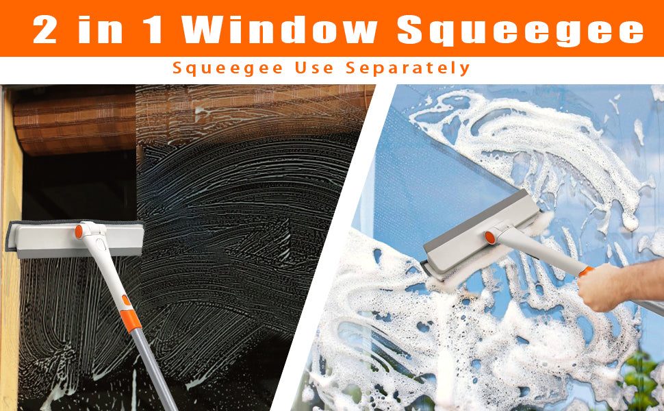 Window Squeegee, 2 in 1 Rotatable Window Cleaning Tool Kit with 48" Ex Our Window Squeegee is the ultimate 2-in-1 cleaning tool with an extendable handle and rotatable head for easy, efficient window cleaning. Perfect for any height,indoorTOPDEALTOPDEAL1 Rotatable Window Cleaning Tool Kit