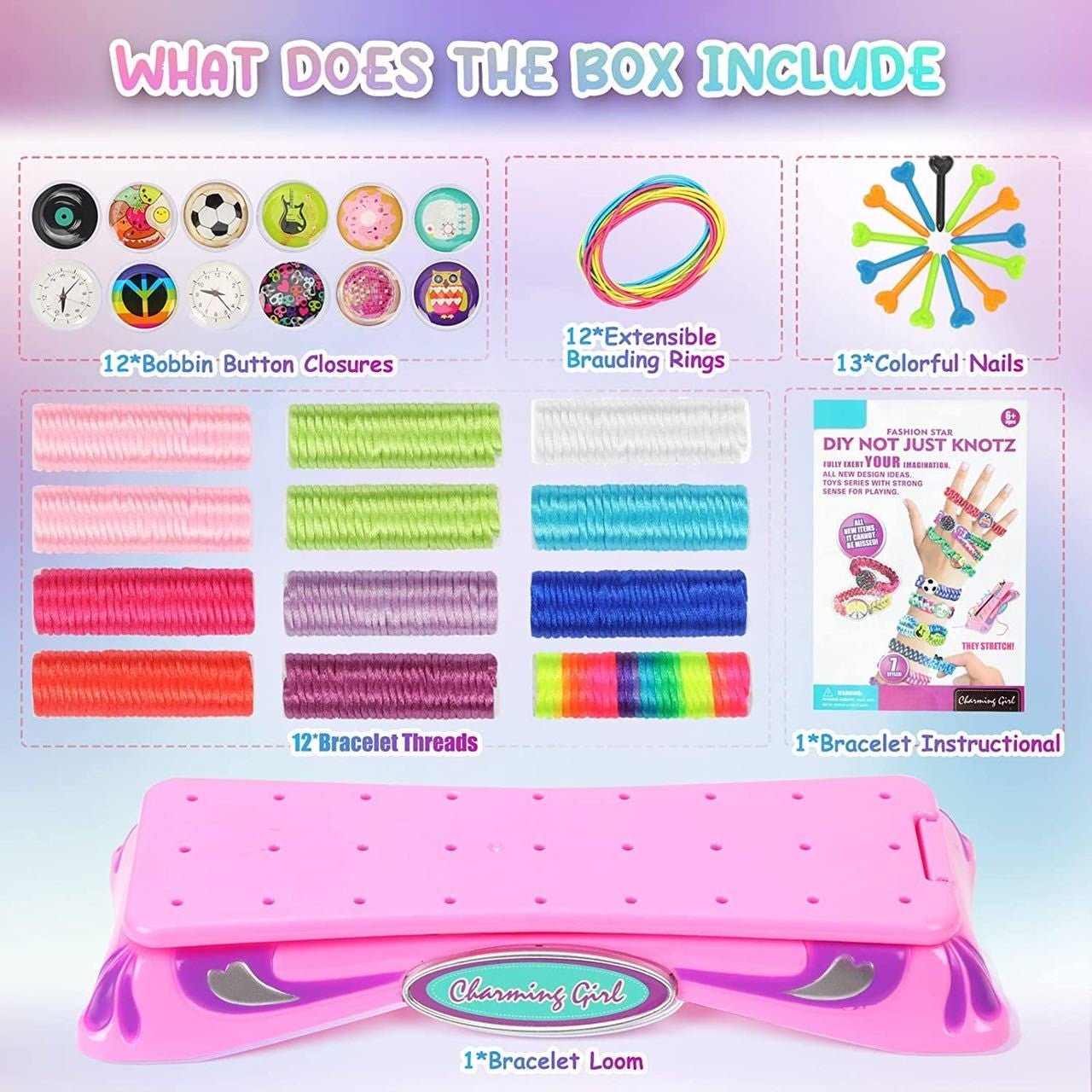 Bracelets Making Kit - DIY KNOT Bracelet Maker- Birthday Gifts ToysExpress your creativity with our fun DIY Bracelet Making Kit! With all the knotz you need to craft beautiful friendship bracelets, it's the perfect birthday gift forindoorTOPDEALTOPDEALBracelets Making Kit - DIY KNOT Bracelet Maker- Birthday Gifts Toys