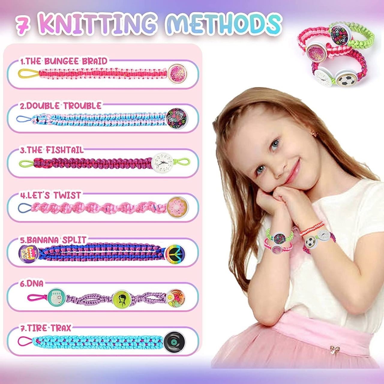 Bracelets Making Kit - DIY KNOT Bracelet Maker- Birthday Gifts ToysExpress your creativity with our fun DIY Bracelet Making Kit! With all the knotz you need to craft beautiful friendship bracelets, it's the perfect birthday gift forindoorTOPDEALTOPDEALBracelets Making Kit - DIY KNOT Bracelet Maker- Birthday Gifts Toys