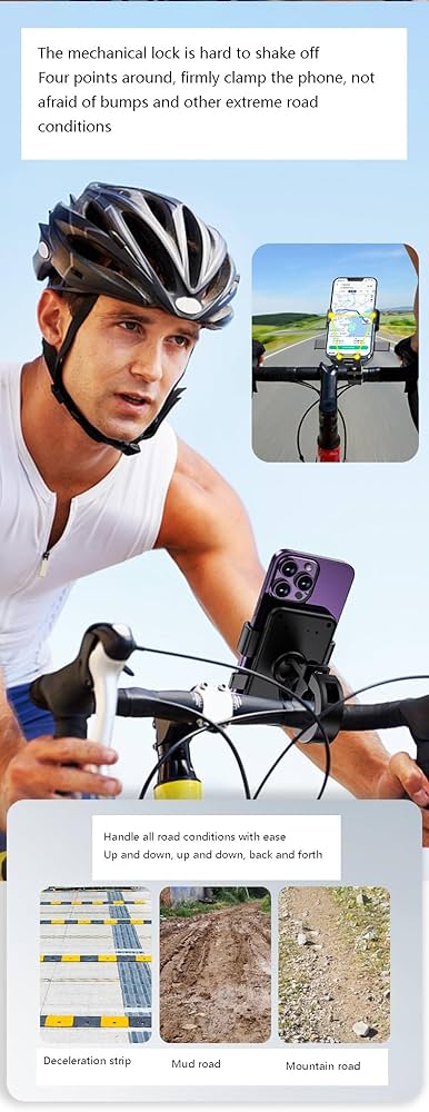 Bike motorcycle phone stand (pink, Handlebar version)