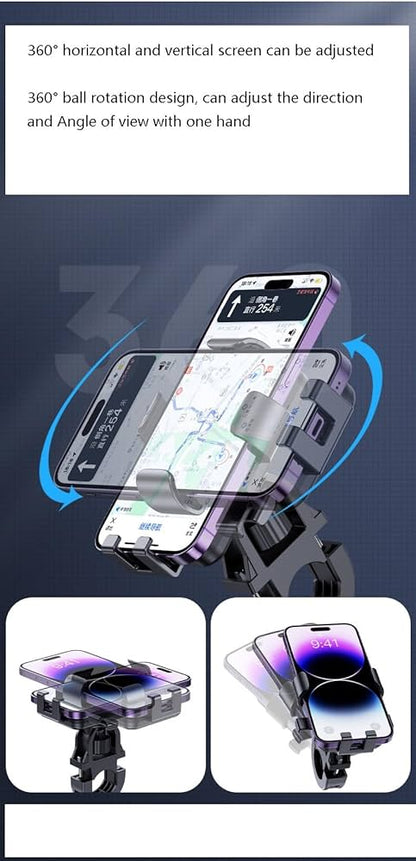 Bike motorcycle phone stand (pink, Handlebar version)