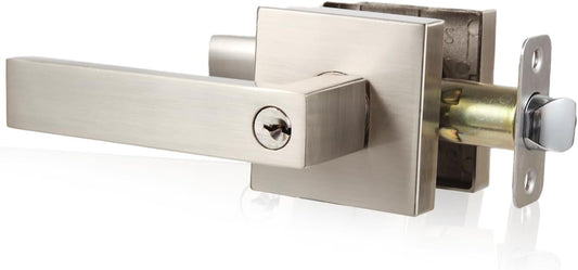 1090CT Door Lock Handle (Entry, Satin Nickel, 1 per box)