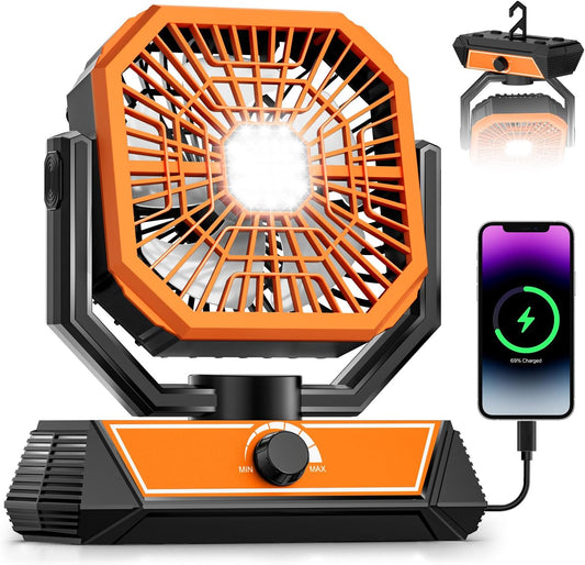 Portable Camping Fan with 20000mAh Rechargeable Battery