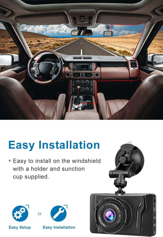 Dash Cam for Cars 1080P HD Car Dash Camera