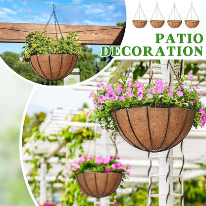 Hanging Planter Basket Flower Holder 4 PCS 16 PCS-INCH( Metal)Put your plants on display with these 4 hanging planters! Each planter features a 16” metal frame with a coconut fiber liner for reliable, long-lasting use inside oroutdoorTOPDEALTOPDEALHanging Planter Basket Flower HolderHanging Planter Basket Flower Holder 4 PCS 16 PCS-INCH( Metal)