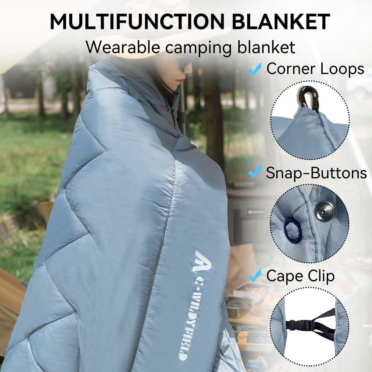 Multifunction blanket wearable camping blanketBring the comforts of home to the great outdoors with this multifunction wearable camping blanket! Made with a specifically designed fabric, this blanket offers all outdoorTOPDEALTOPDEALMultifunction blanket wearable camping blanket