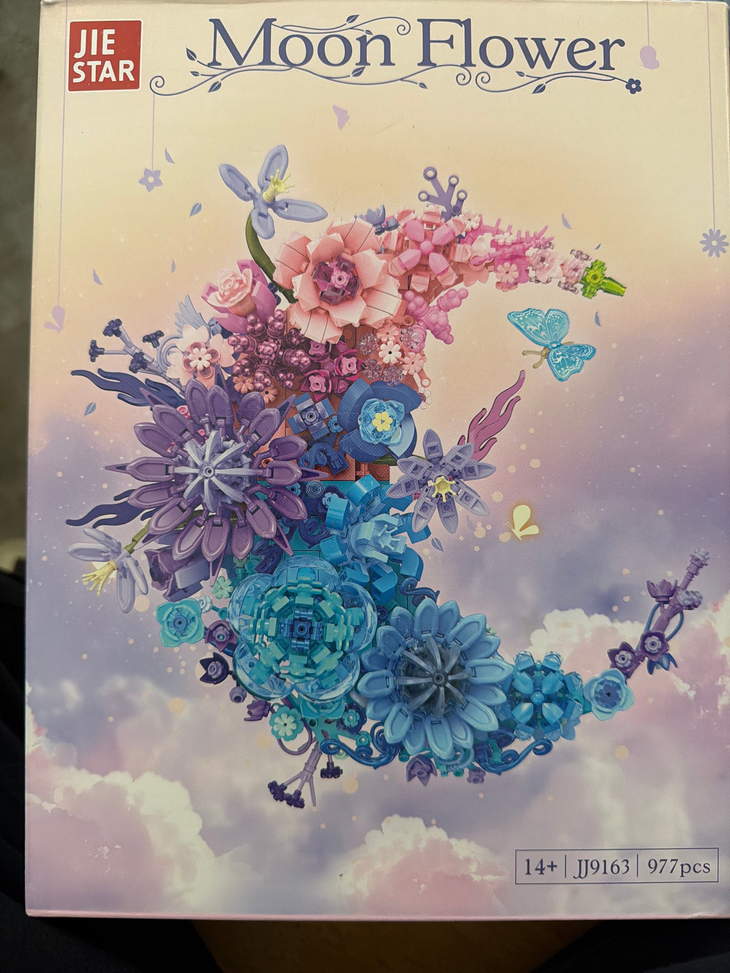 Wall Mountable Building Block Flower Set, Simulated Artificial Flowers Moon Models for Adults, Boys, Girls, Botanical Collection Crafts, Table or Wall Decor, Valentine's Day Gifts