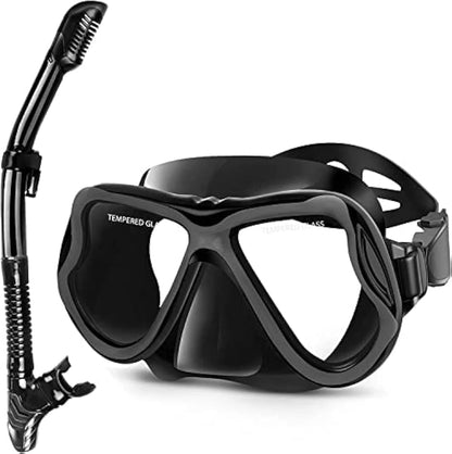 Eastern Watersports Pro Dry Snorkel Set with Anti Fog Panoramic Face Mask