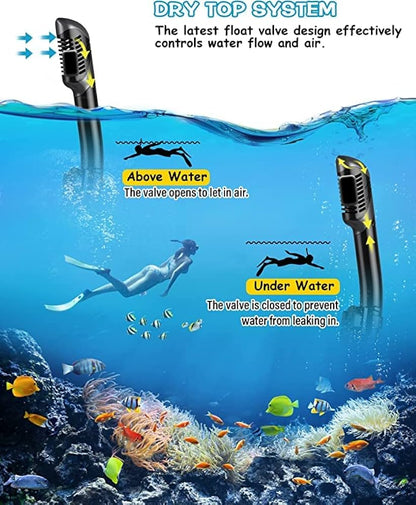 Eastern Watersports Pro Dry Snorkel Set with Anti Fog Panoramic Face Mask