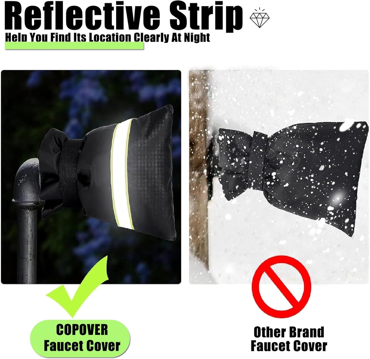 Outdoor Faucet Cover for Winter Freeze Protection
