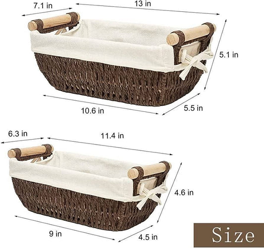 Brown Basket Decorative Woven Baskets, Pack of 2Bring natural beauty into your home with these two woven baskets. Crafted from natural fibers, the intricate detailing of these pieces evoke a luxury and sophisticatindoorTOPDEALTOPDEALBrown Basket Decorative Woven Baskets, Pack